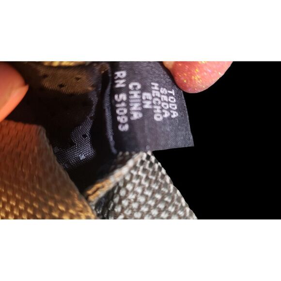 BOCA CLASSICS MENS  NECK TIE‎ TAN GEOMETRIC NWT 100% SILK HANDMADE - Picture 9 of 14